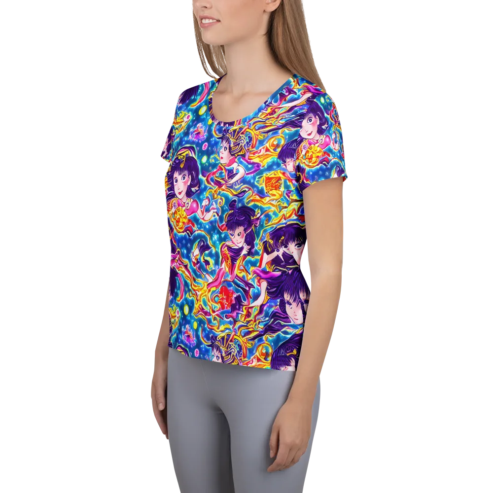 Aquatic Whim on Women's Athletic T-Shirt — Left