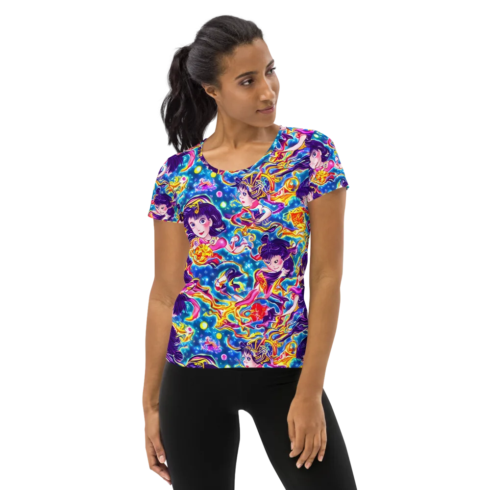 Aquatic Whim on Women's Athletic T-Shirt — Front