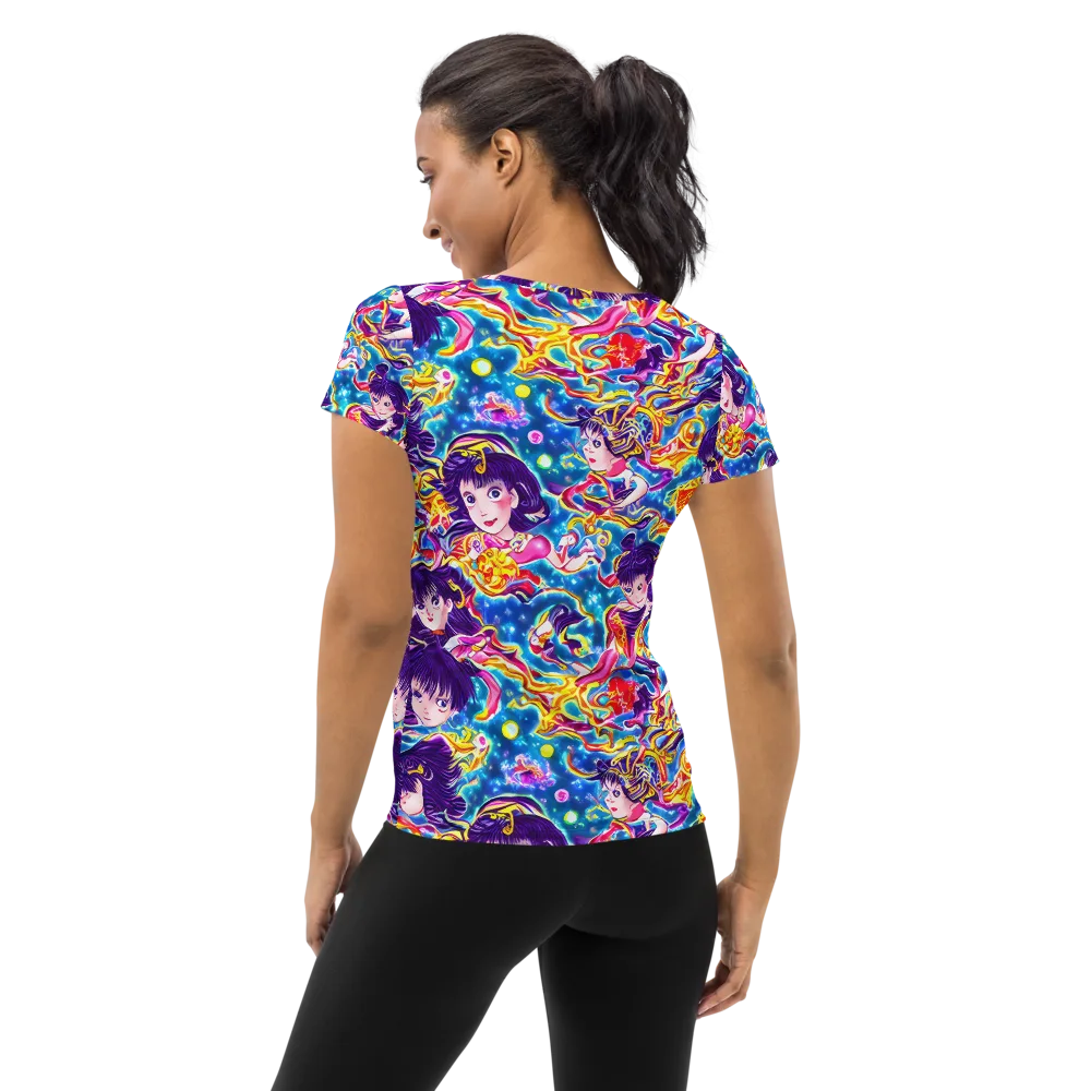 Aquatic Whim on Women's Athletic T-Shirt — Back