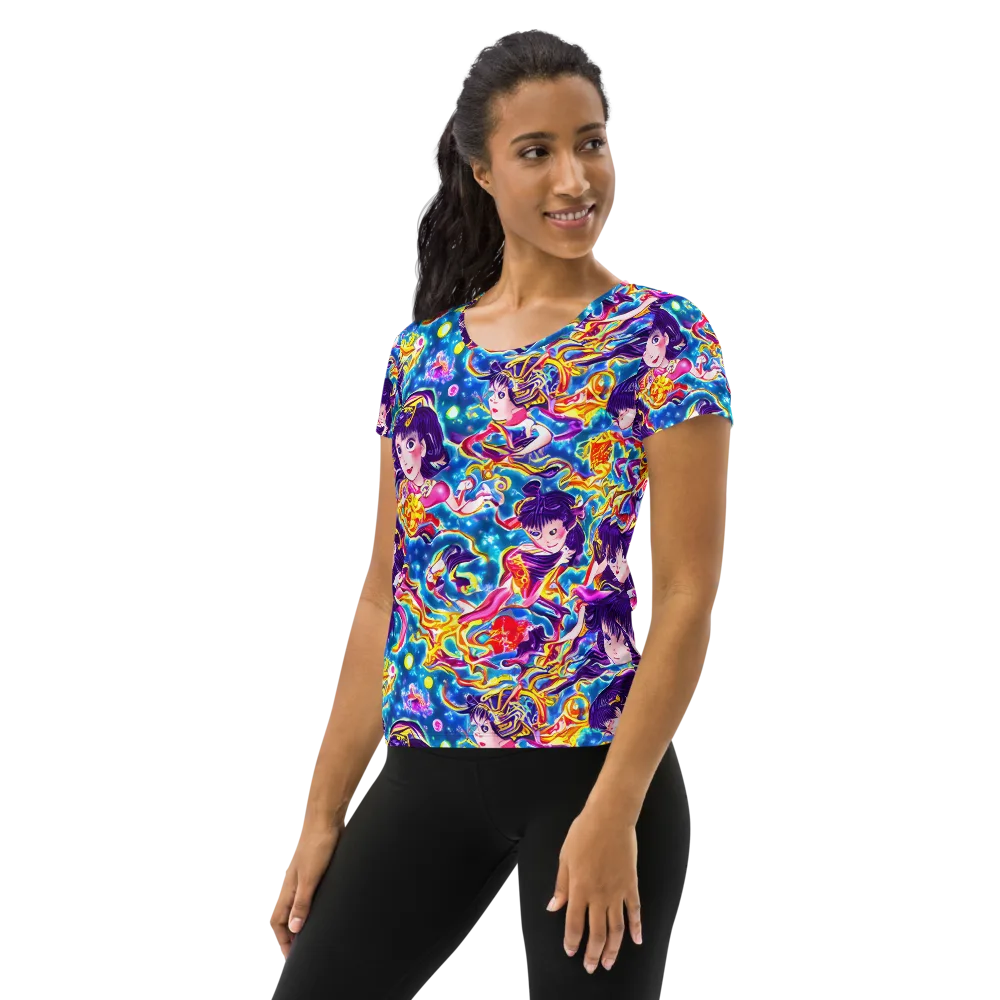 Aquatic Whim on Women's Athletic T-Shirt — Left