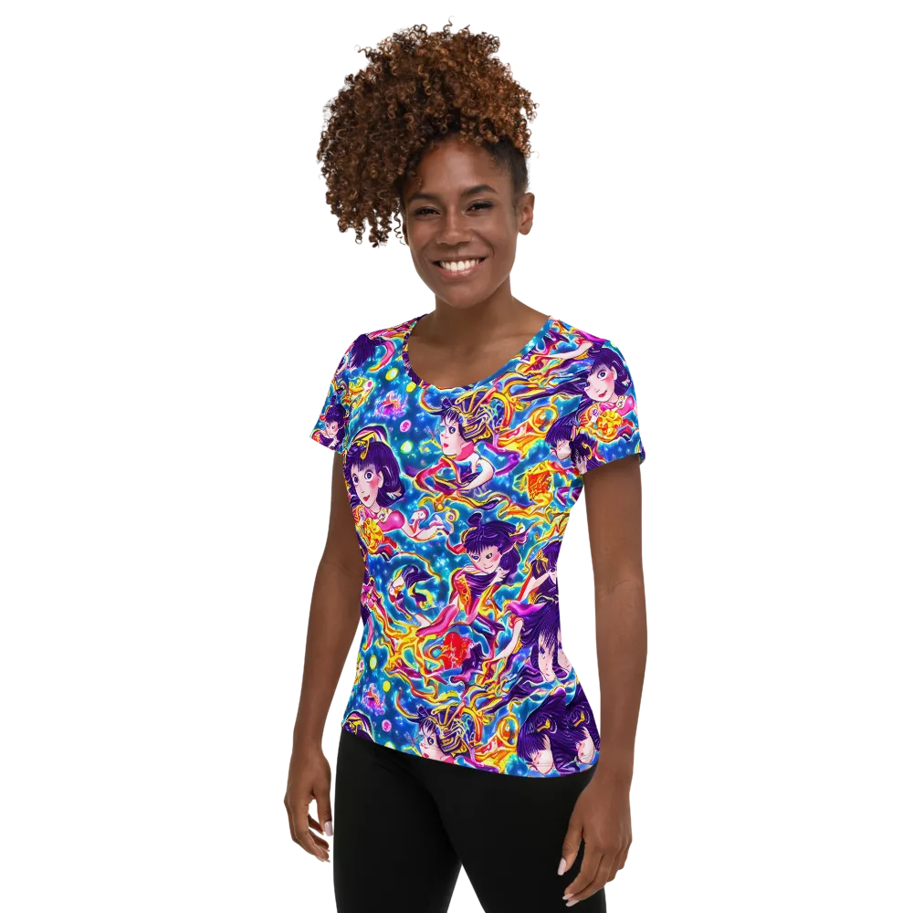 Aquatic Whim on Women's Athletic T-Shirt — Left