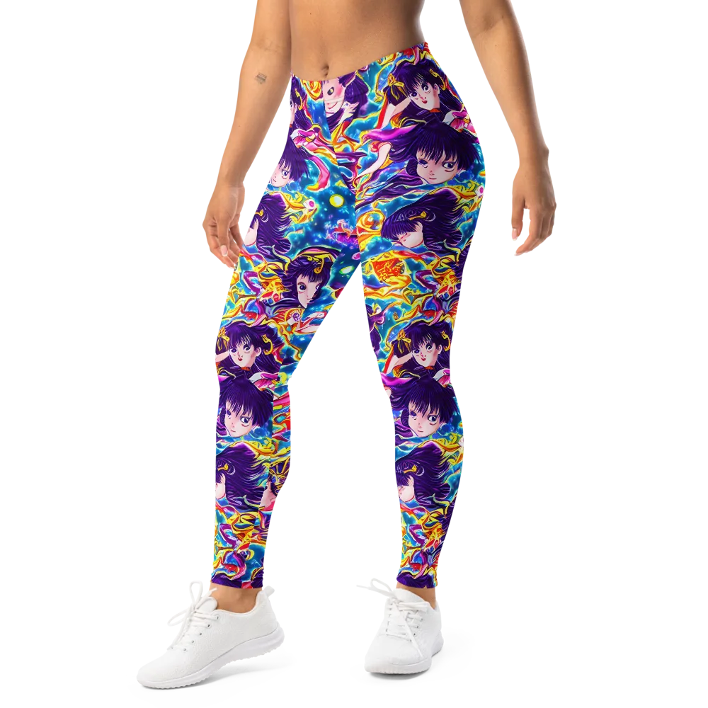 Aquatic Whim on Leggings — Left Front
