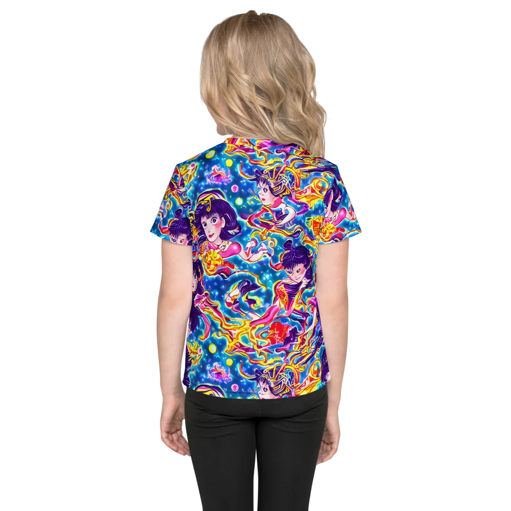 Aquatic Whim on Kids Crew Neck T-Shirt — Back