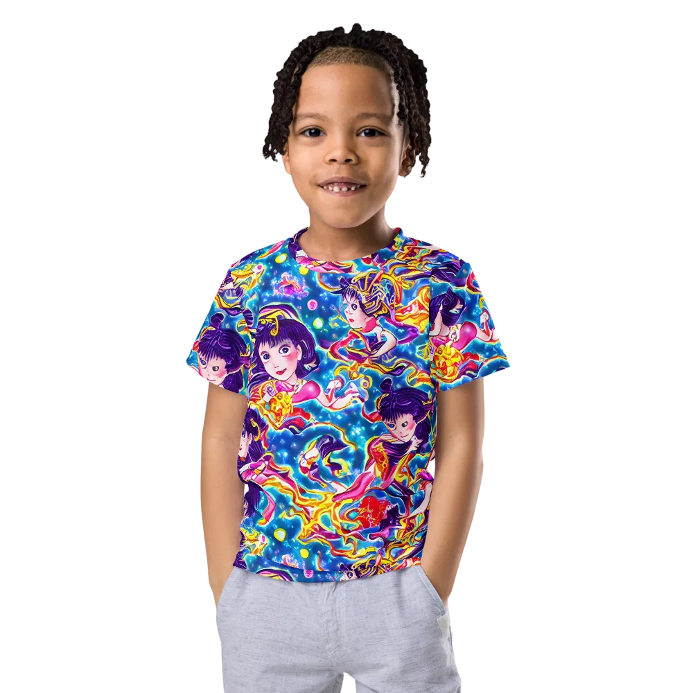 Aquatic Whim on Kids Crew Neck T-Shirt — Front