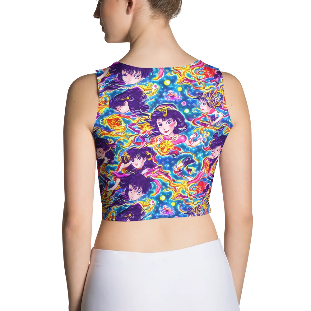 Aquatic Whim on Crop Top — Back