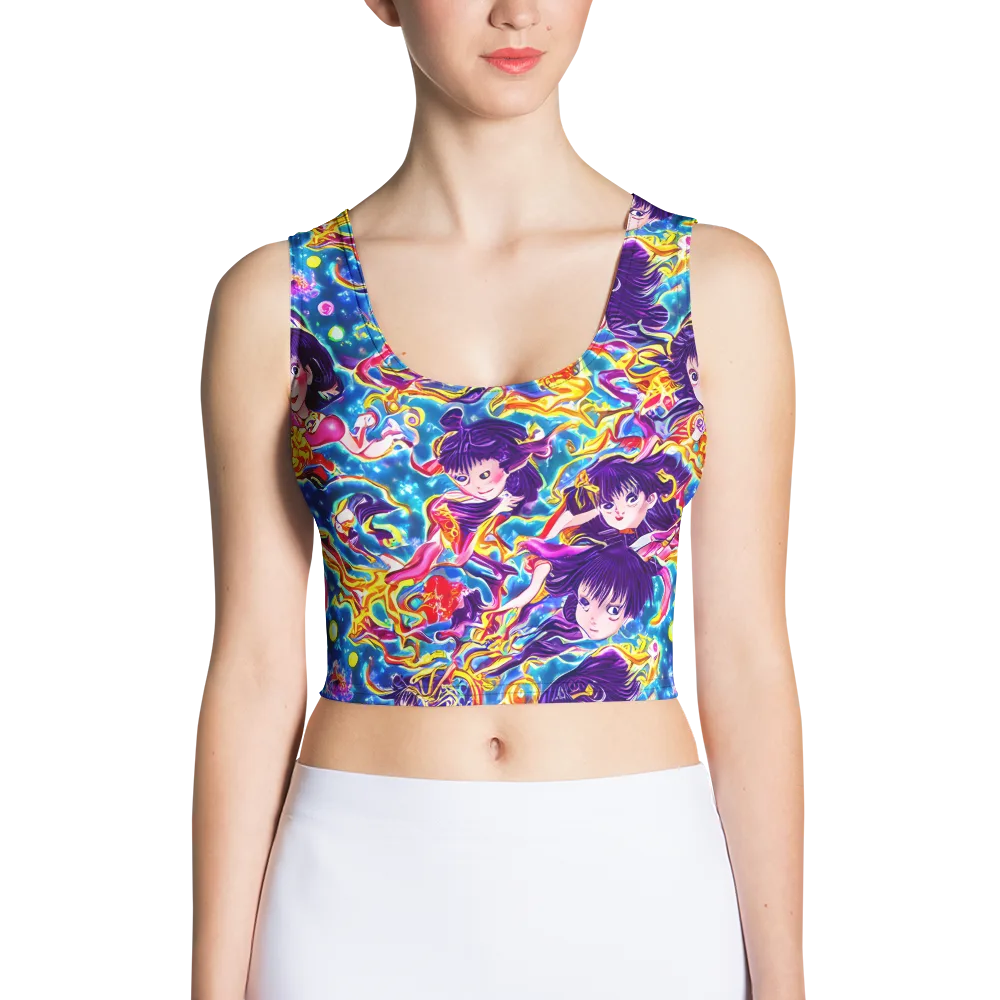 Aquatic Whim on Crop Top — Front