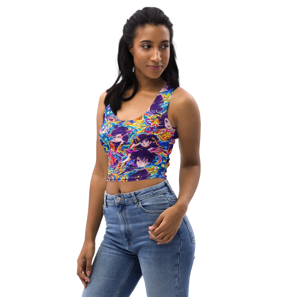 Aquatic Whim on Crop Top — Left Front