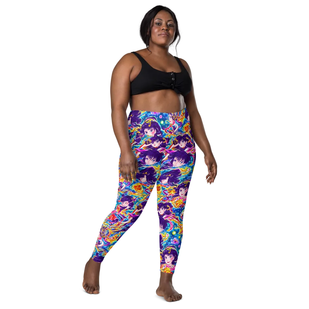Aquatic Whim on Leggings with Pockets — Front