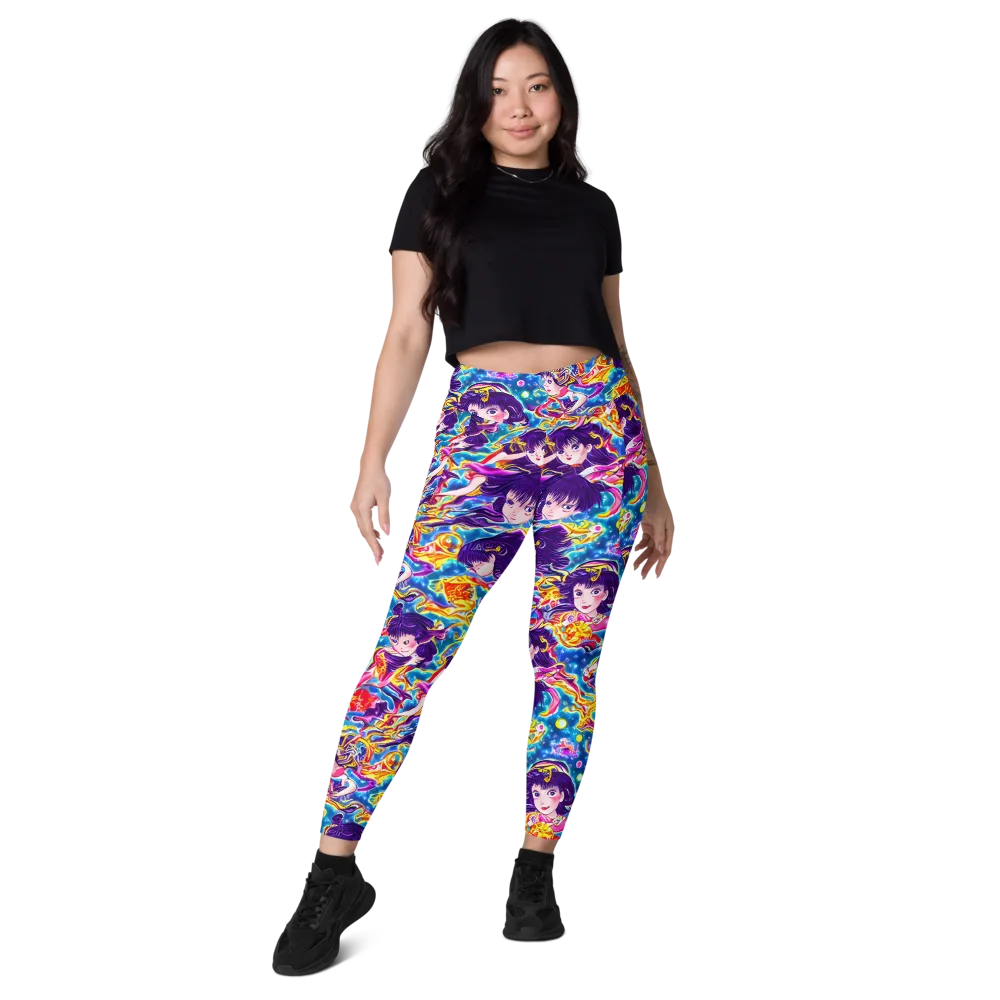 Aquatic Whim on Leggings with Pockets — Front