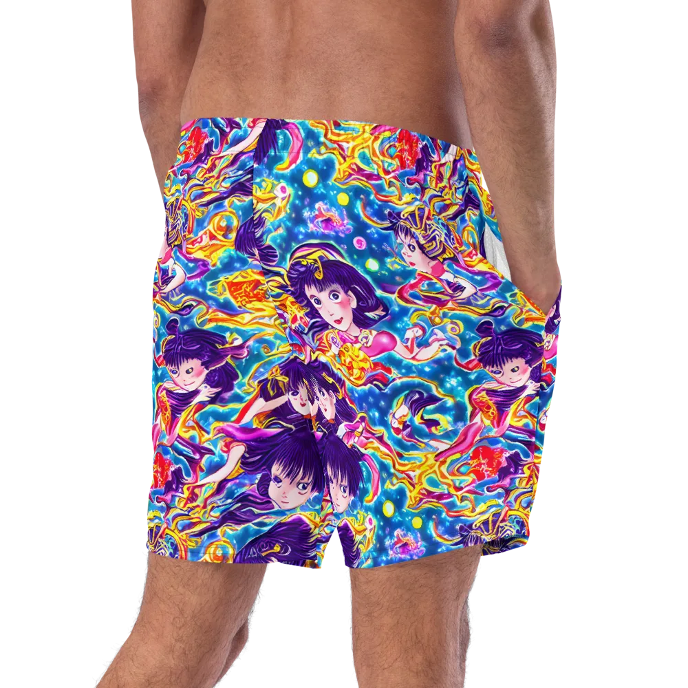 Aquatic Whim on Swim Trunks — Right Back