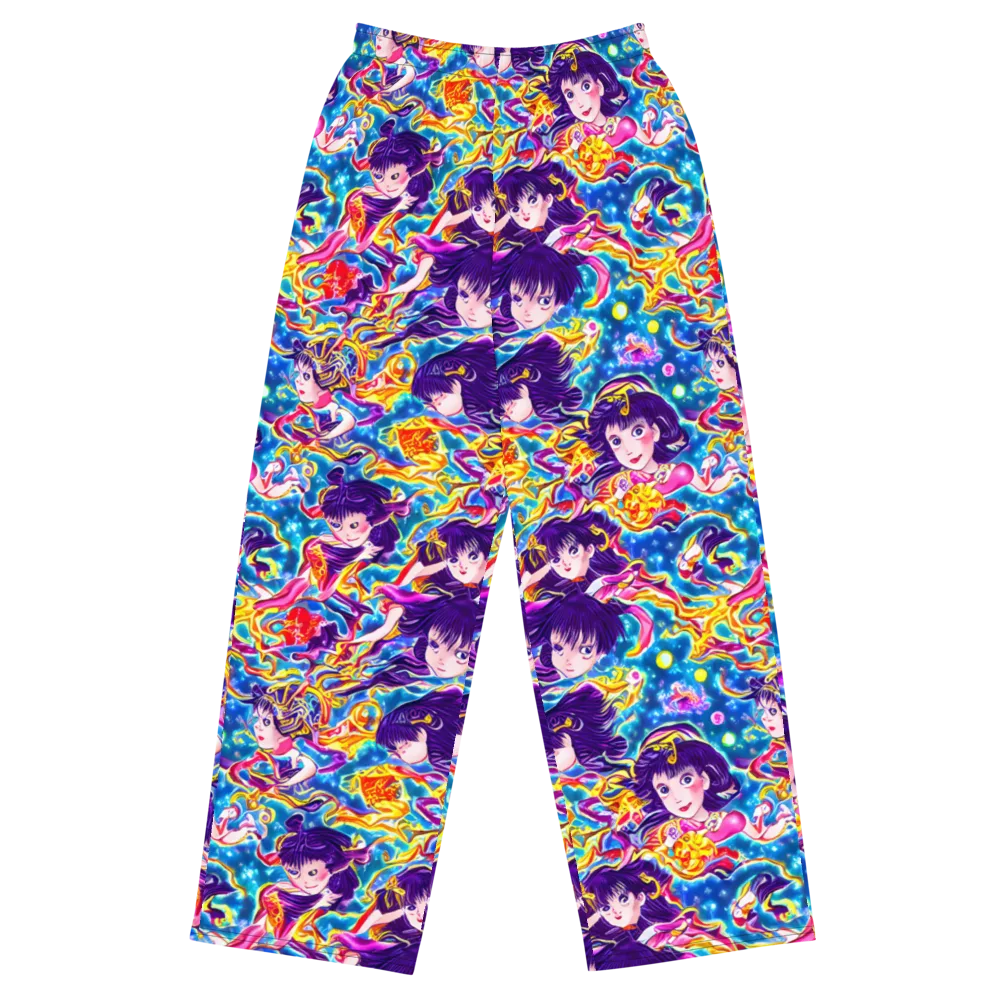 Aquatic Whim on Wide-Leg Pants — Front