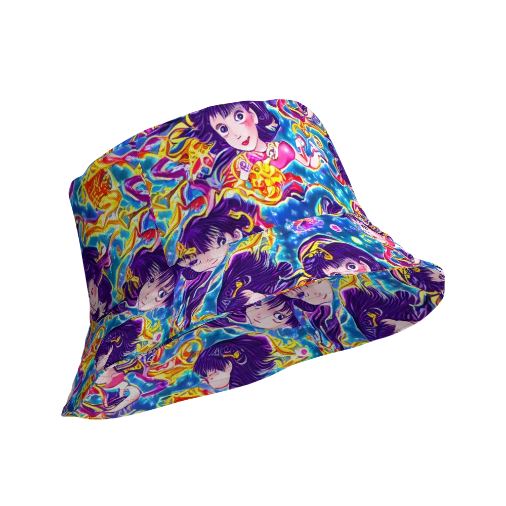 Aquatic Whim on Reversible Bucket Hat — Product details Outside