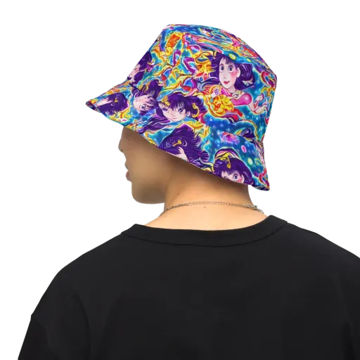 Aquatic Whim on a Reversible Bucket Hat