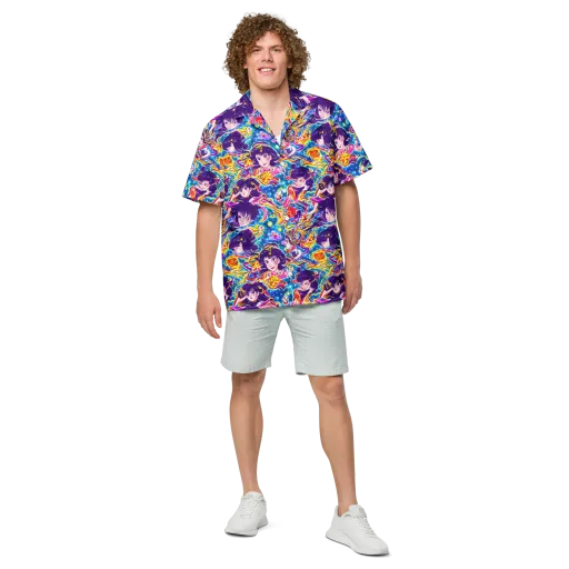 Aquatic Whim on a Button Shirt