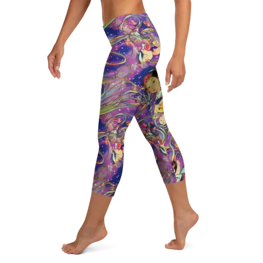 Spiral of Stardust on a Capri Leggings