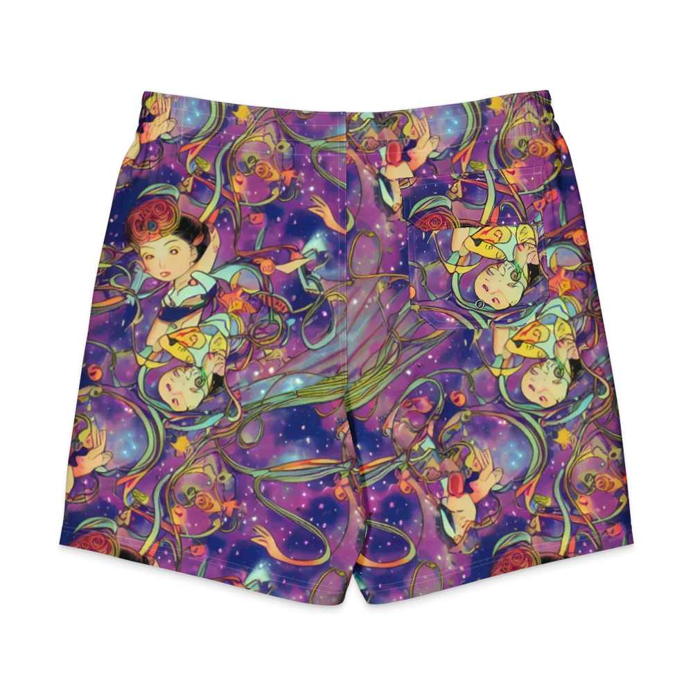 Spiral of Stardust on Men's Board Shorts — Back