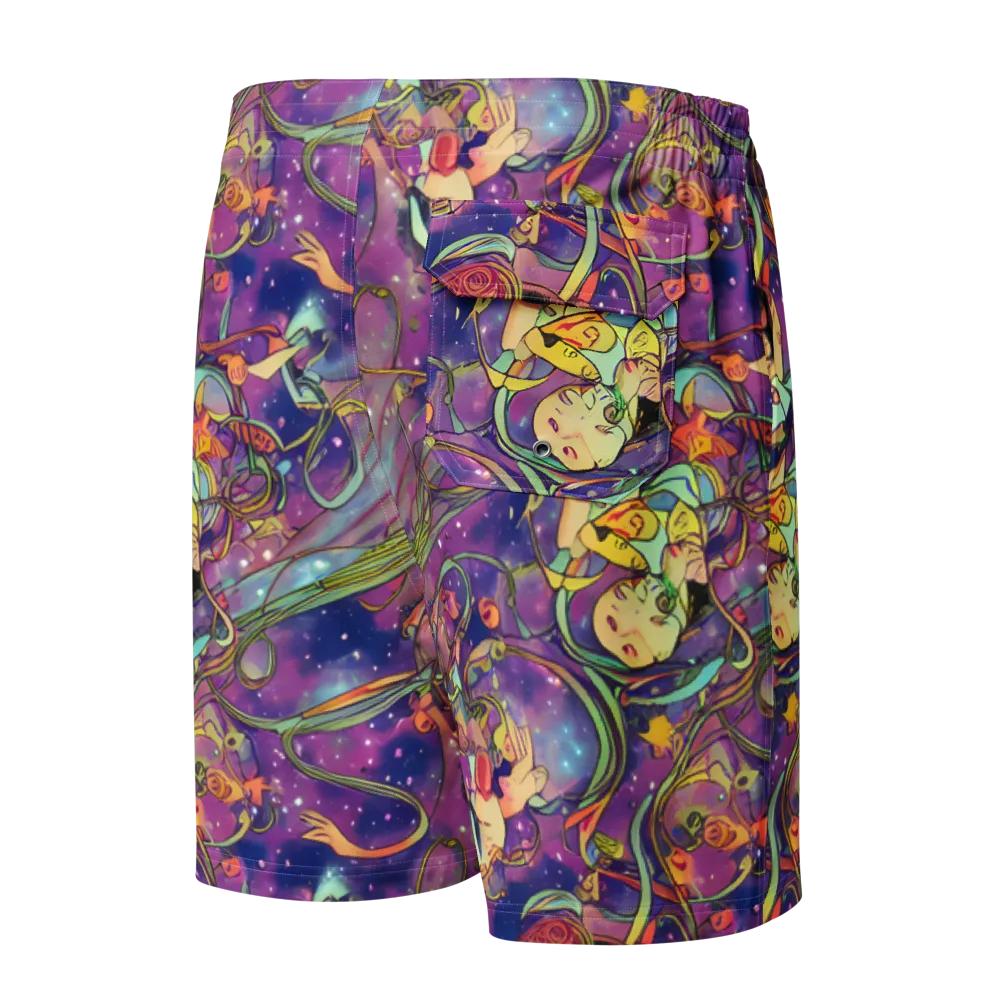 Spiral of Stardust on Men's Board Shorts — Back