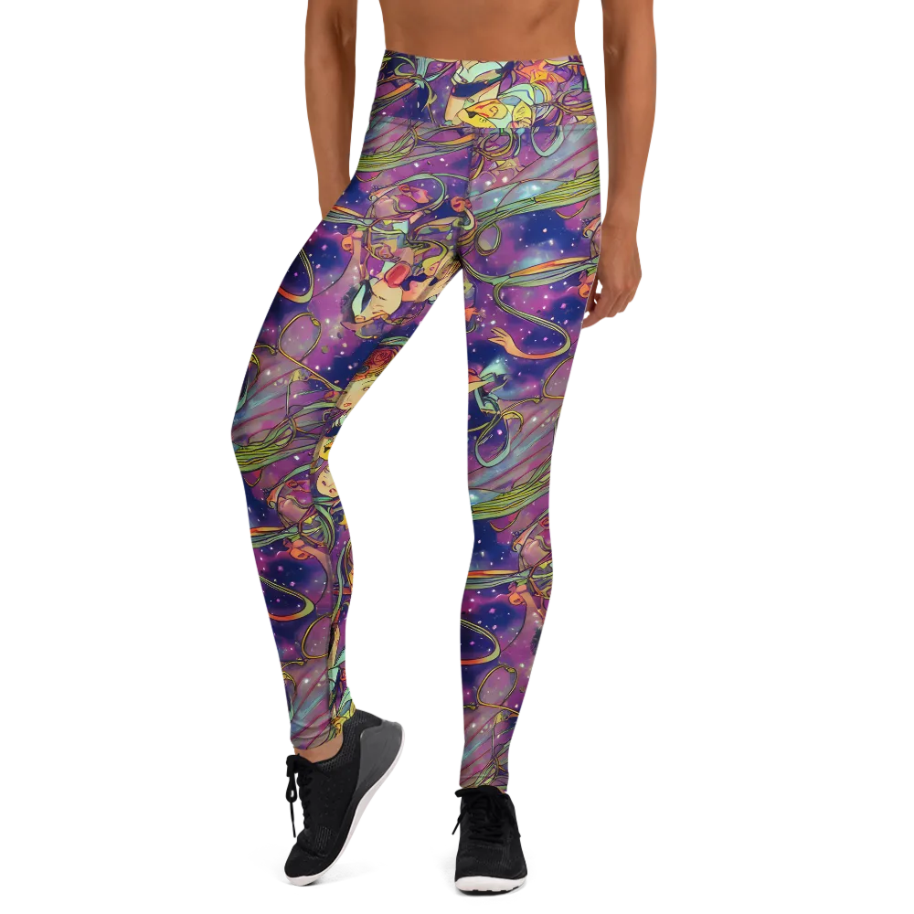 Spiral of Stardust on Yoga Leggings — Front
