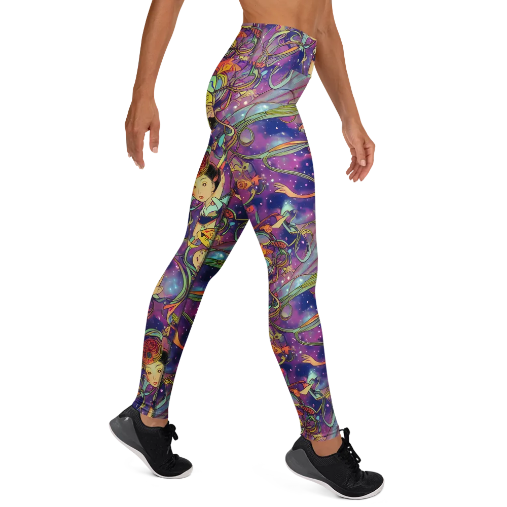 Spiral of Stardust on Yoga Leggings — Right