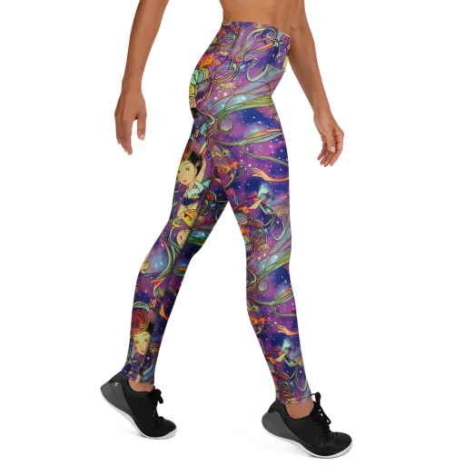 Spiral of Stardust on a Yoga Leggings