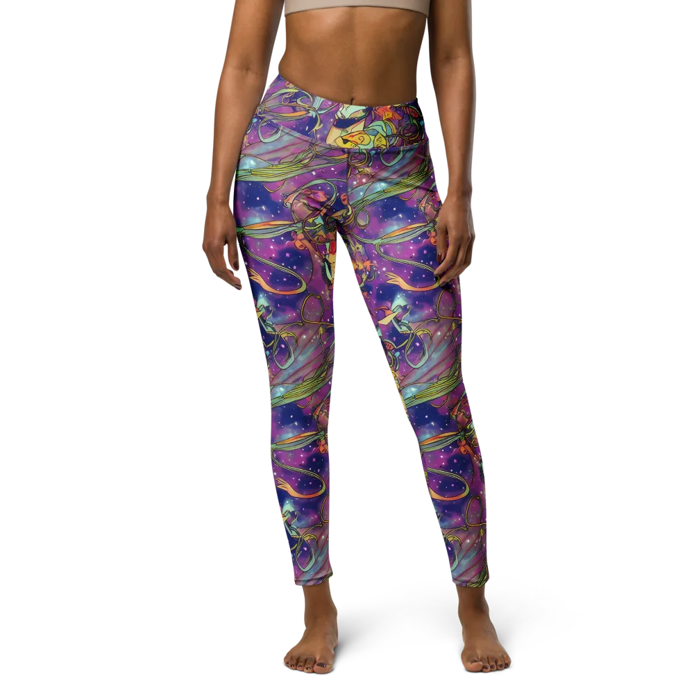 Spiral of Stardust on Yoga Leggings — Front
