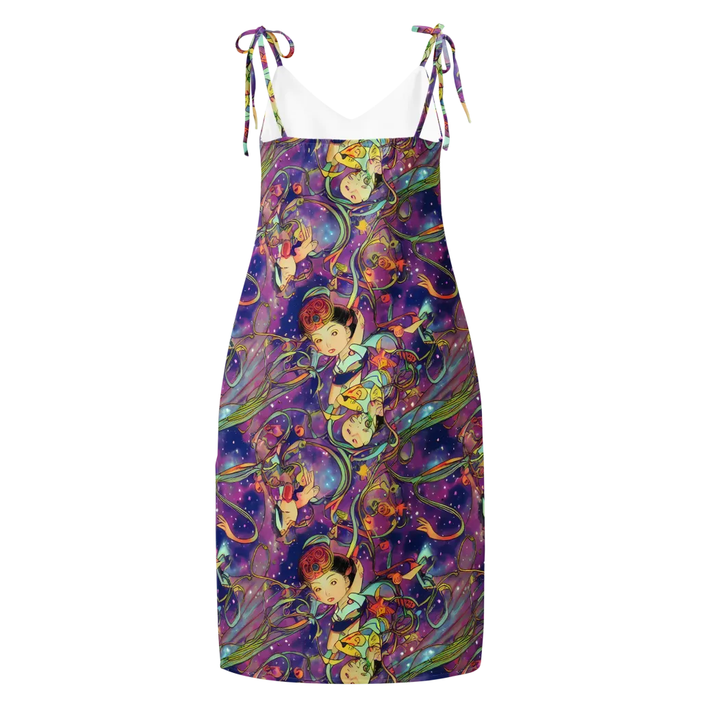 Spiral of Stardust on Slip Dress — Back