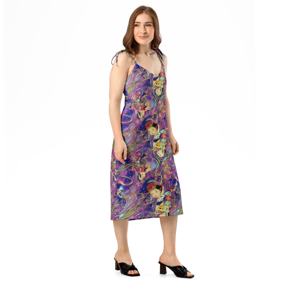 Spiral of Stardust on Slip Dress — Right Front