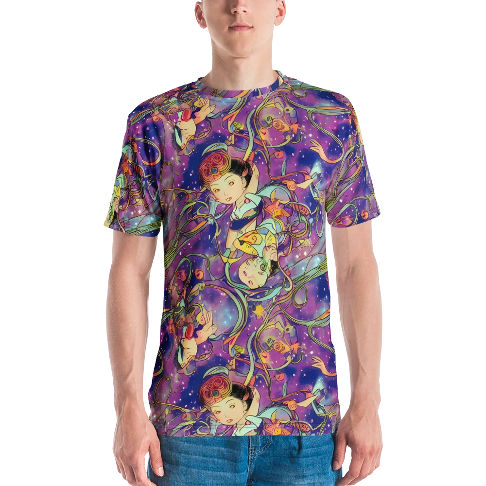 Spiral of Stardust on Men's Crew Neck T-Shirt — Front