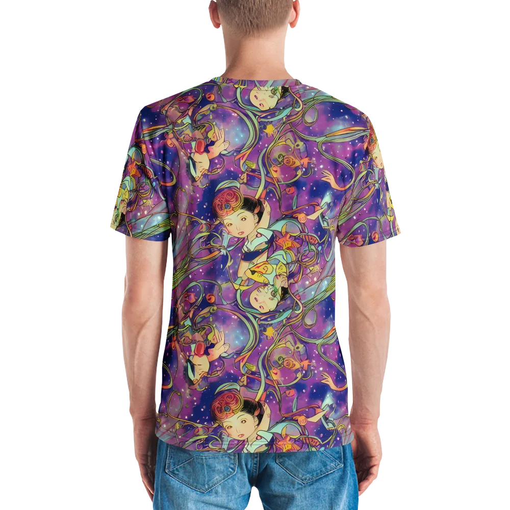 Spiral of Stardust on Men's Crew Neck T-Shirt — Back
