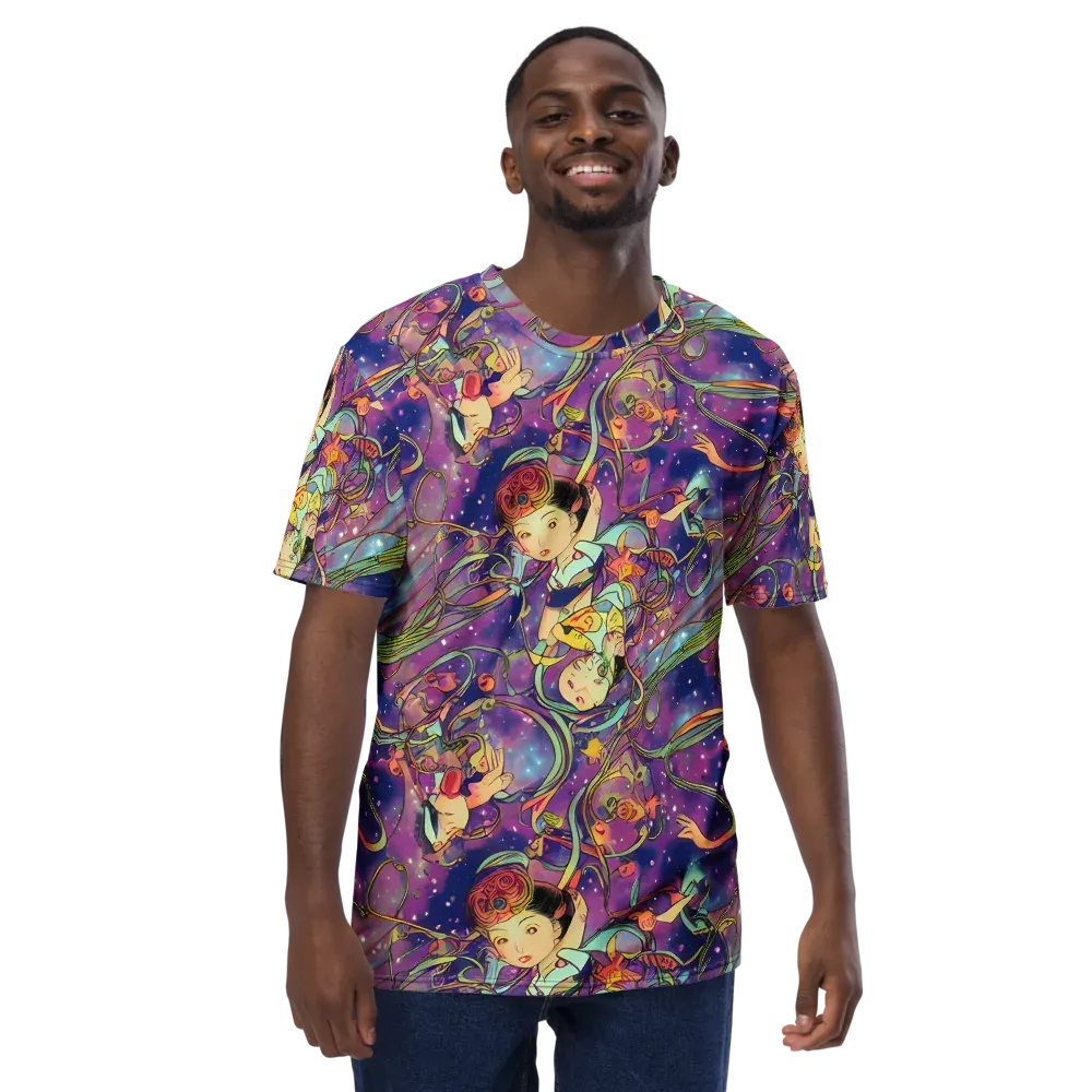Spiral of Stardust on Men's Crew Neck T-Shirt — Front