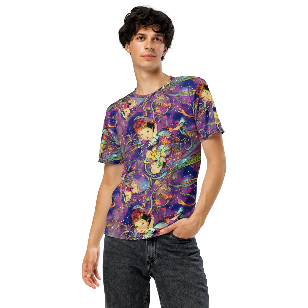 Spiral of Stardust on Men's Crew Neck T-Shirt — Front