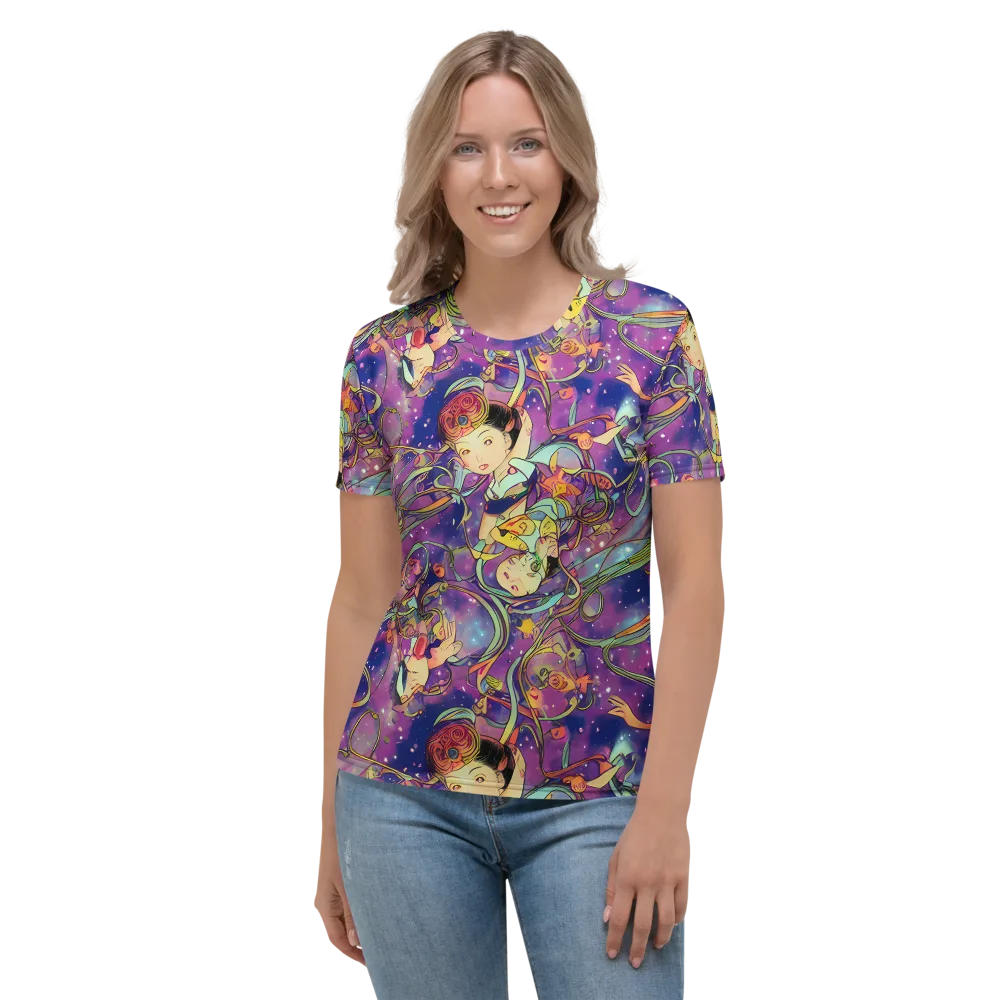 Spiral of Stardust on Women's Crew Neck T-Shirt — Front
