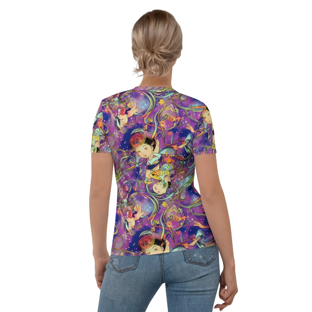 Spiral of Stardust on Women's Crew Neck T-Shirt — Back