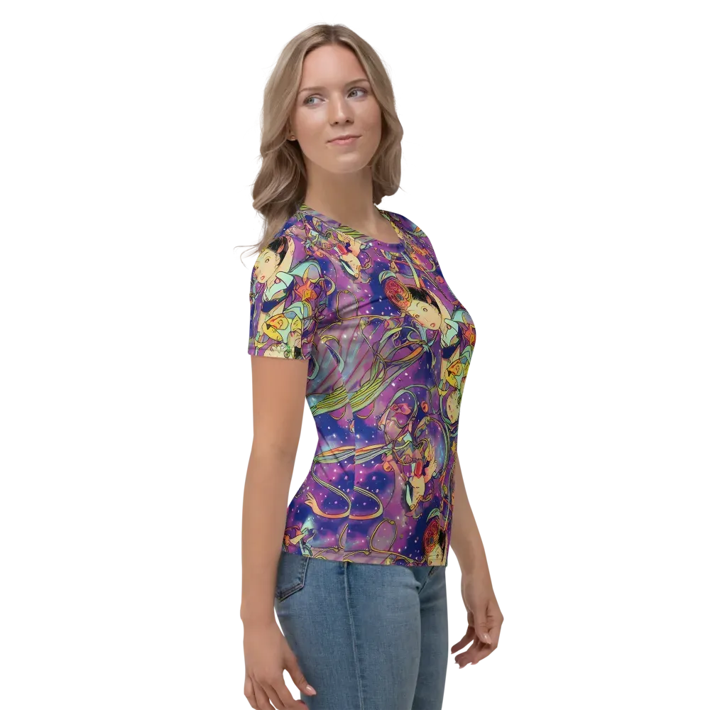 Spiral of Stardust on Women's Crew Neck T-Shirt — Right