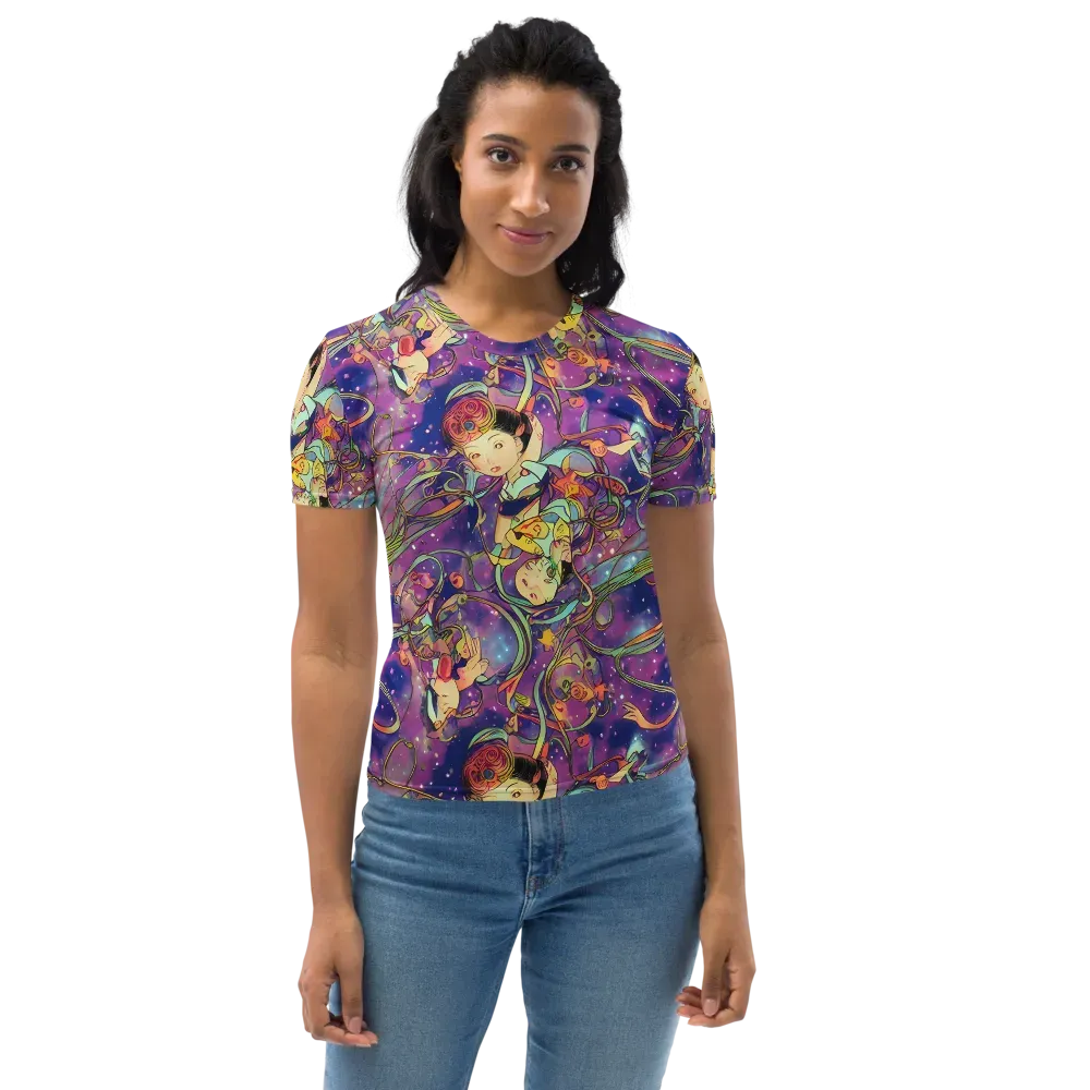 Spiral of Stardust on Women's Crew Neck T-Shirt — Front