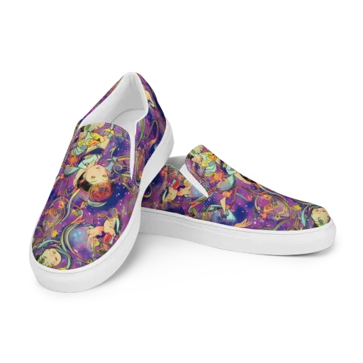 Spiral of Stardust on a Men's Slip-On Canvas Shoes
