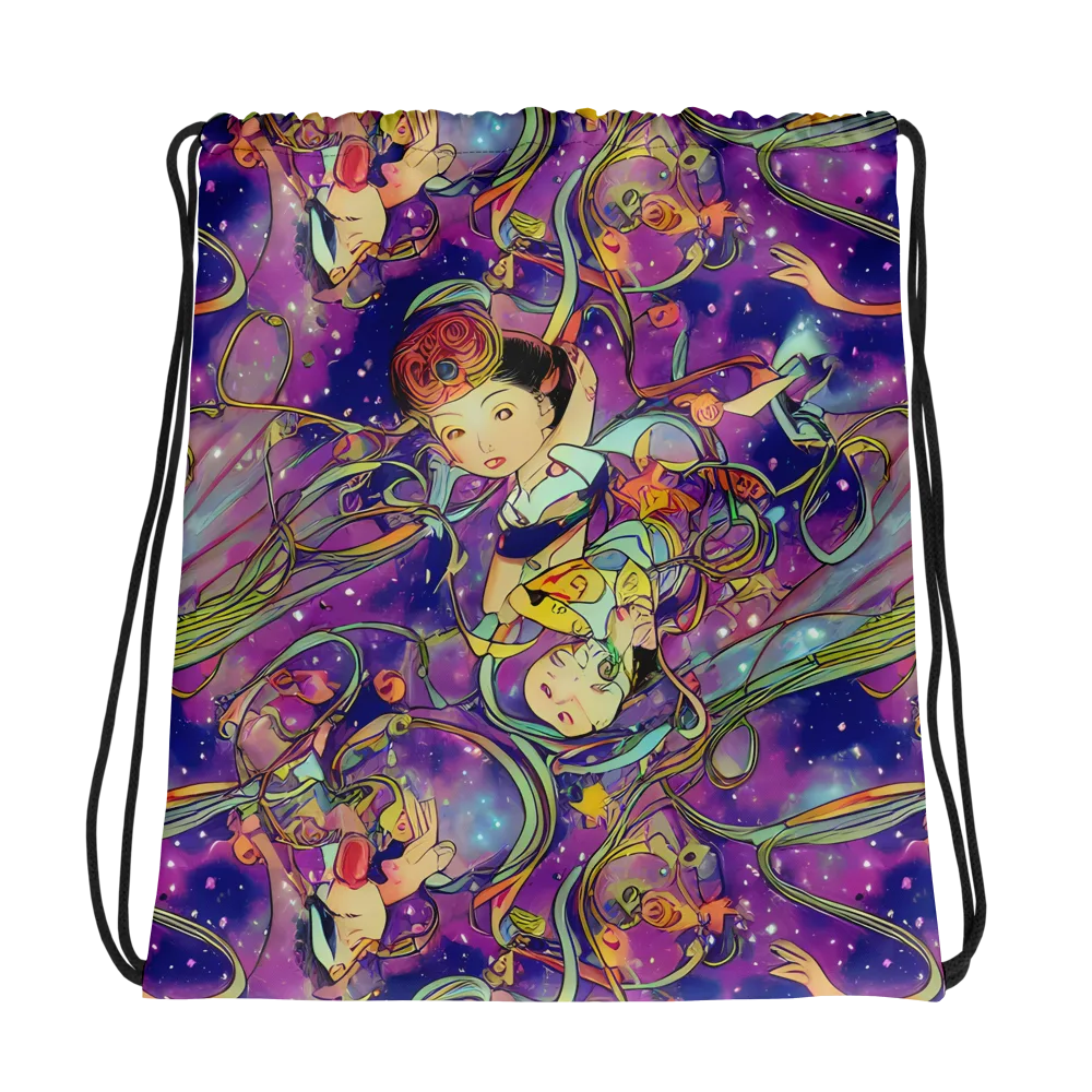 Spiral of Stardust on Drawstring Bag — Photo