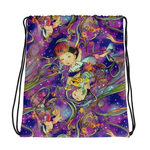 Spiral of Stardust on a Drawstring Bag