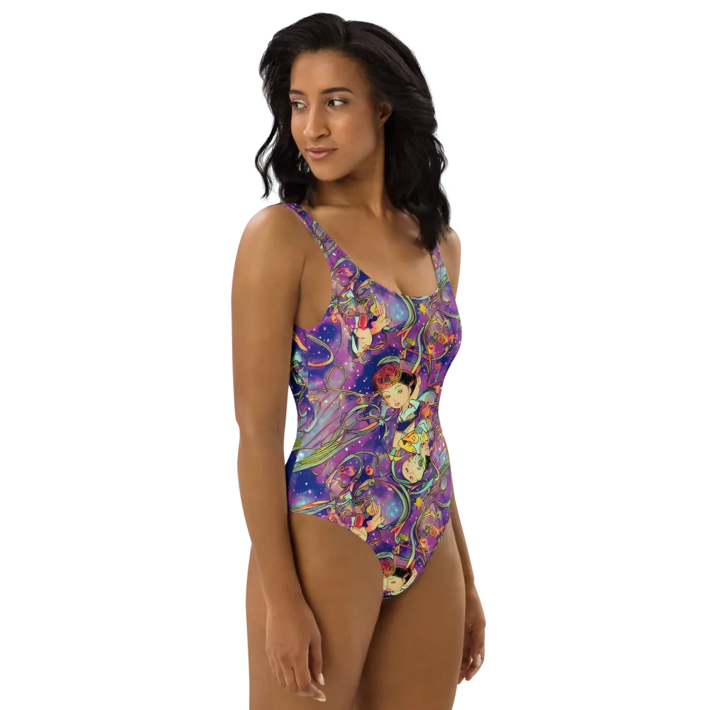 Spiral of Stardust on One-Piece Swimsuit — Right
