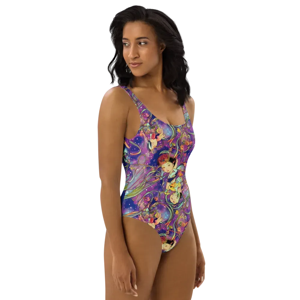 Spiral of Stardust on One-Piece Swimsuit — Right