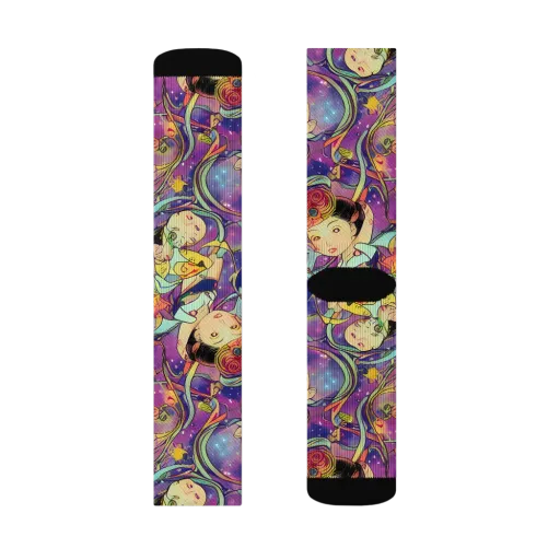 Spiral of Stardust on a Socks