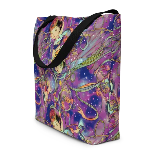 Spiral of Stardust on a Large Tote Bag W/ Pocket
