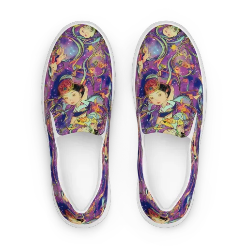 Spiral of Stardust on a Women's Slip-On Canvas Shoes