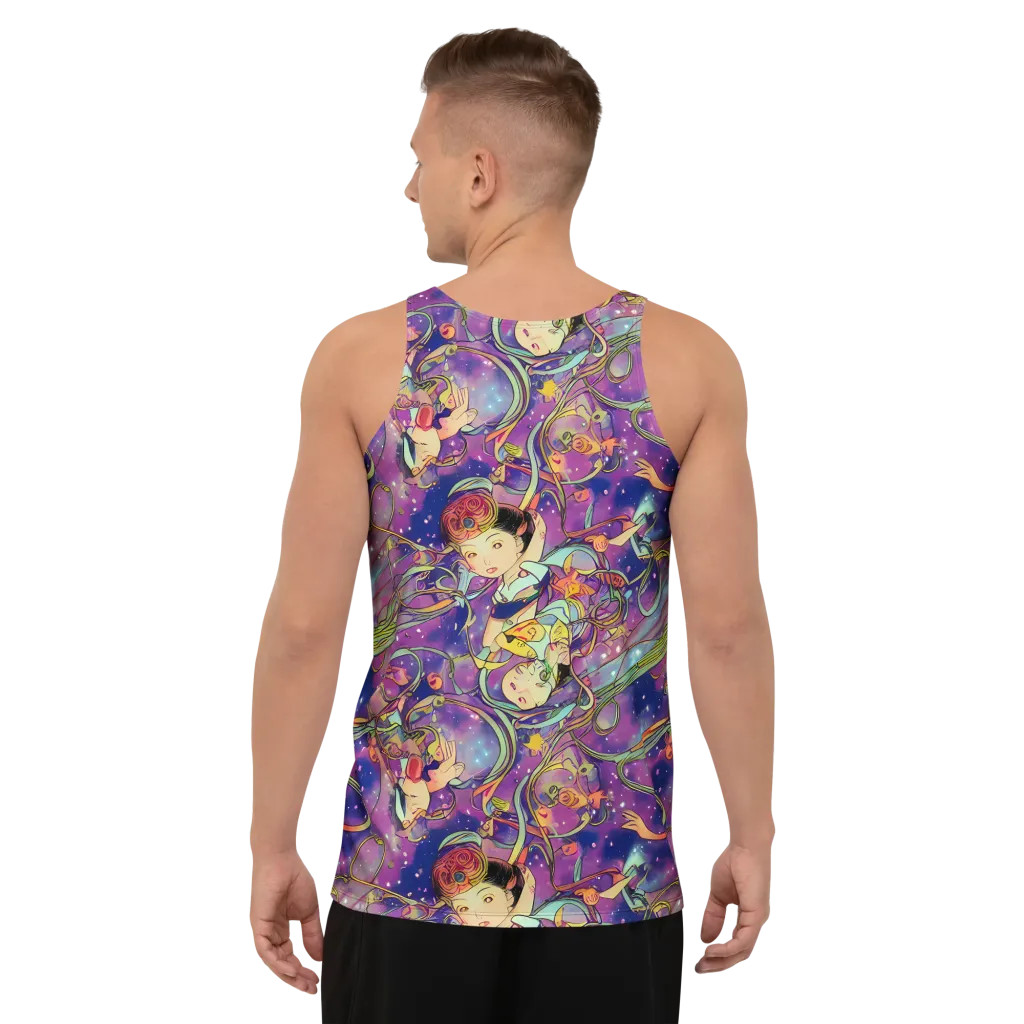 Spiral of Stardust on Men's Tank Top — Back