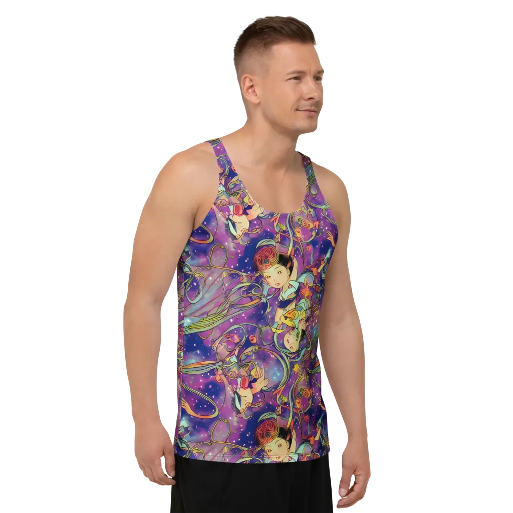 Spiral of Stardust on Men's Tank Top — Right Front