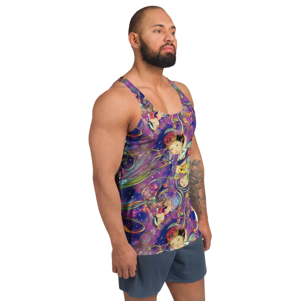 Spiral of Stardust on Men's Tank Top — Right Front