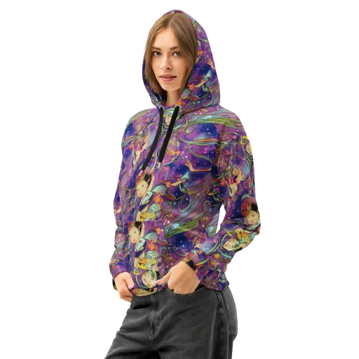 Spiral of Stardust on a Cotton Hoodie