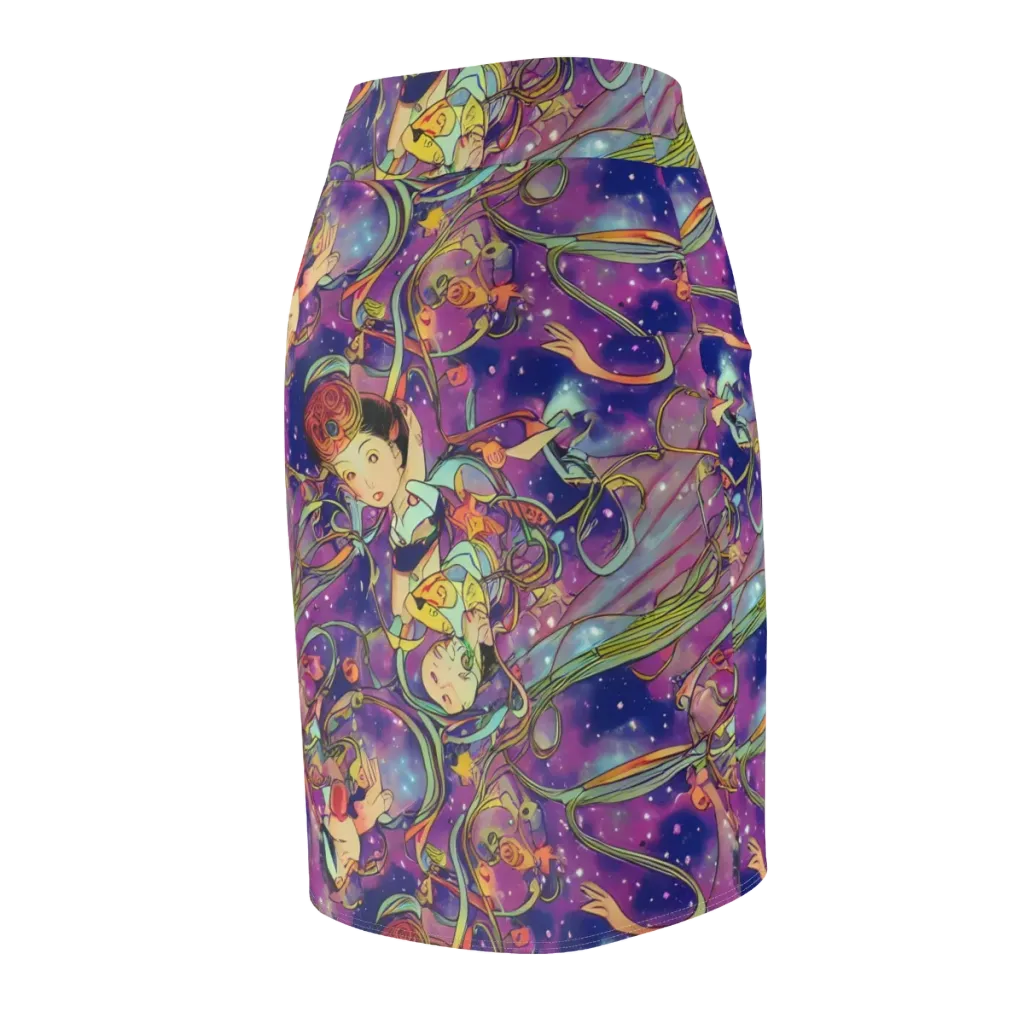Spiral of Stardust on Pencil Skirt — Back Side