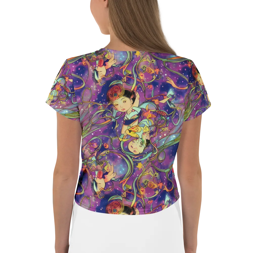 Spiral of Stardust on Crop Tee — Back