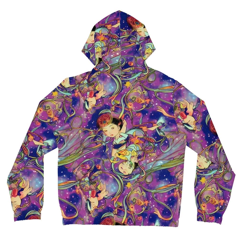 Spiral of Stardust on Women's Full-Zip Hoodie — Back